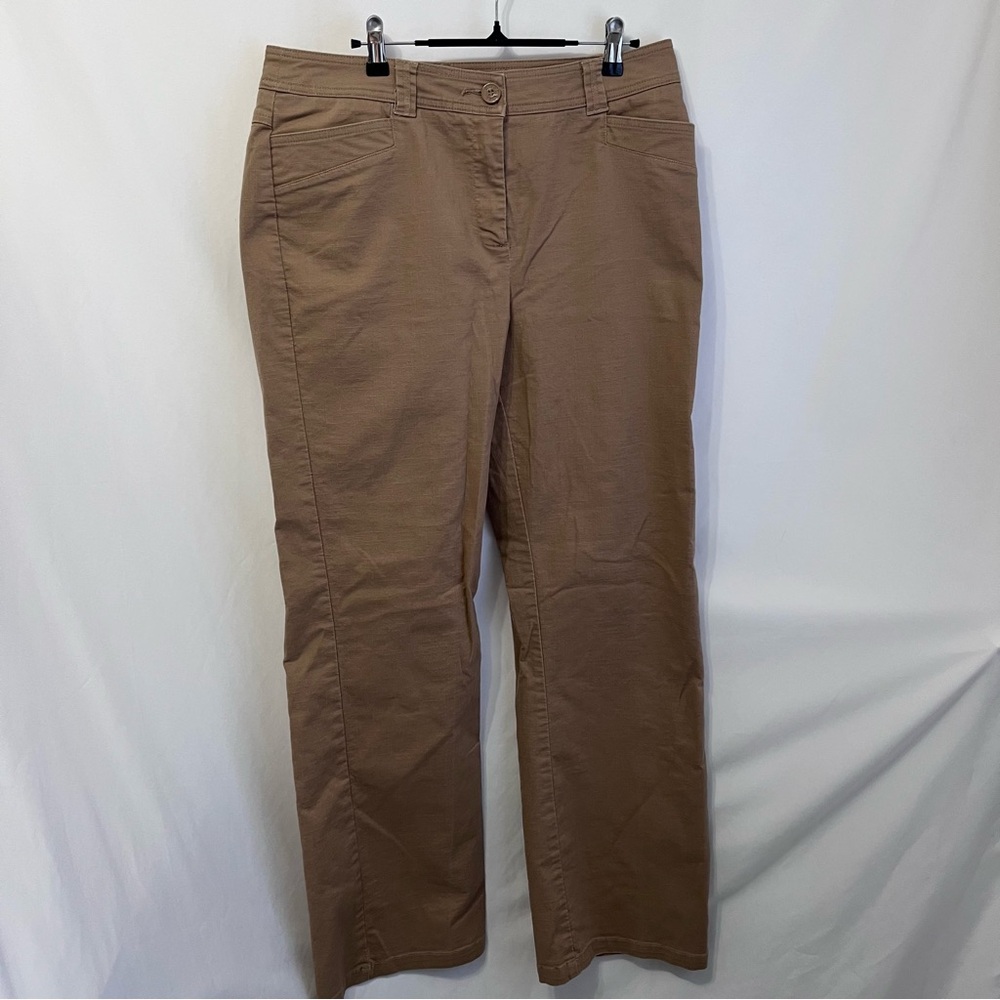 cleo Tan Women's Pants High Rise & Wide Leg Size 12
